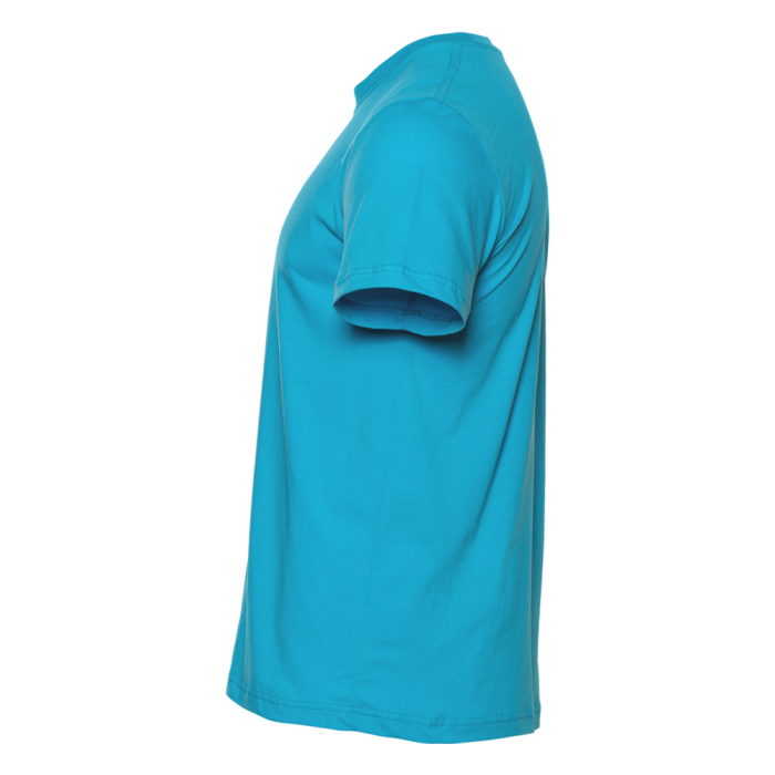 Бирюзовая футболка арт. 51 прямого кроя из 100% хлопка, 150 гр/м2, оптом | Мерч, униформа и текстиль для бизнеса  фото-3