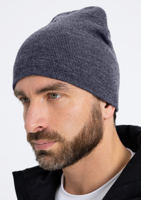 Темно-серая шапка арт. 116 из 100% акрила, 300 гр/м2, оптом | Мерч, униформа и текстиль для бизнеса  фото-1
