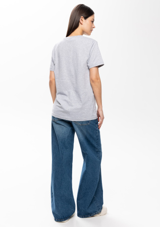 Серая футболка арт. 02 прямого кроя из 100% хлопка, 160 гр/м2, оптом | Мерч, униформа и текстиль для бизнеса  photo-7