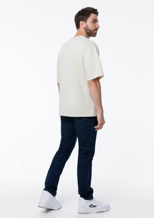 Молочная футболка арт. 40 оверсайз кроя, состав 65% хлопок 35% полиэстер, 260 гр/м2, оптом| Мерч, униформа и текстиль для бизнеса   photo-15