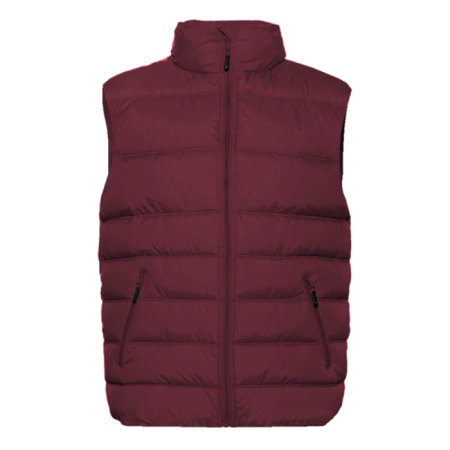 Бордовый однотонный утепленный жилет арт. 82, 100% нейлон, оптом | Мерч, униформа и текстиль для бизнеса photo-0