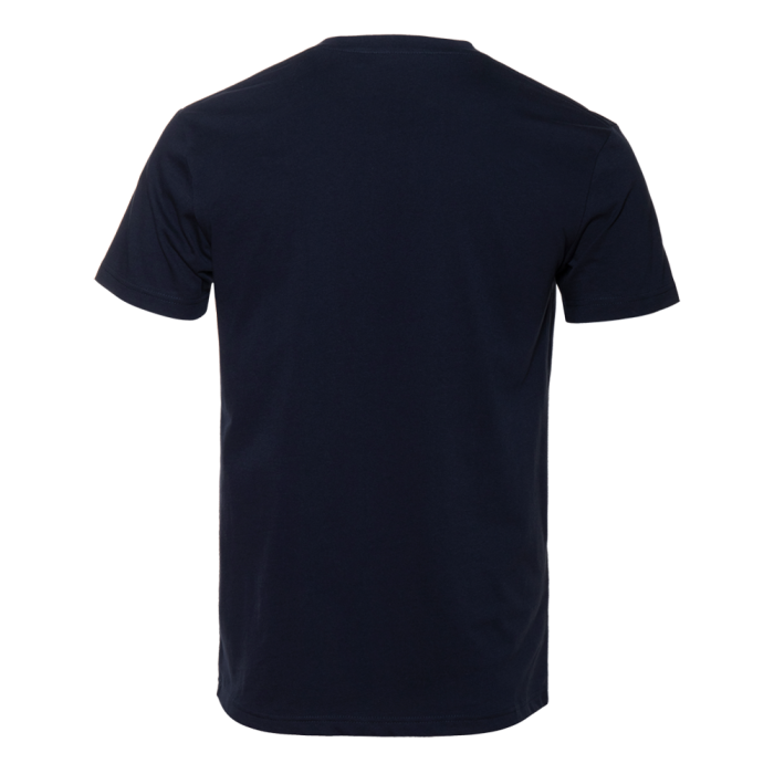 Тёмно-синяя футболка арт. 08 прямого кроя из 100% хлопка, 180 гр/м2, оптом | Мерч, униформа и текстиль для бизнеса  фото-2