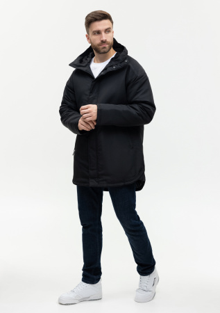 Черная однотонная куртка арт. 73, 100% полиэстер с водоотталкивающей пропиткой, оптом | Мерч, униформа и текстиль для бизнеса photo-14
