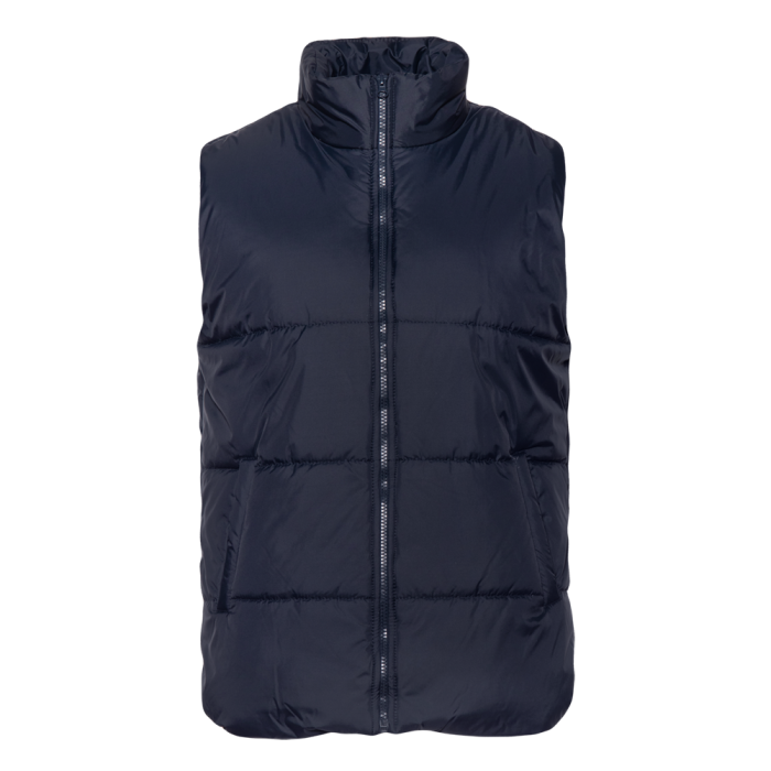 Темно-синий однотонный утепленный жилет арт. 84, 100% нейлон, оптом | Мерч, униформа и текстиль для бизнеса фото-0