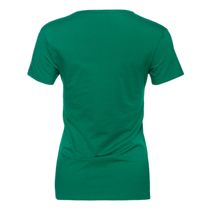Женская зеленая футболка арт. 02W приталенного силуэта из 100% хлопка, 150 гр/м2, оптом | Мерч, униформа и текстиль для бизнеса 
 фото-1