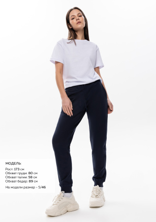 Темно-синие однотонные брюки арт. 92, 78% хлопок, 17% полиэстер, 5% эластан, оптом | Мерч, униформа и текстиль для бизнеса photo-4