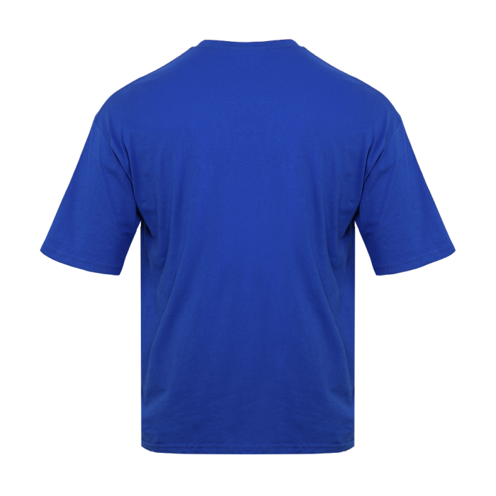 Синяя футболка арт. 39 оверсайз кроя, из 100% хлопка, 140 гр/м2, оптом | Мерч, униформа и текстиль для бизнеса   фото-3