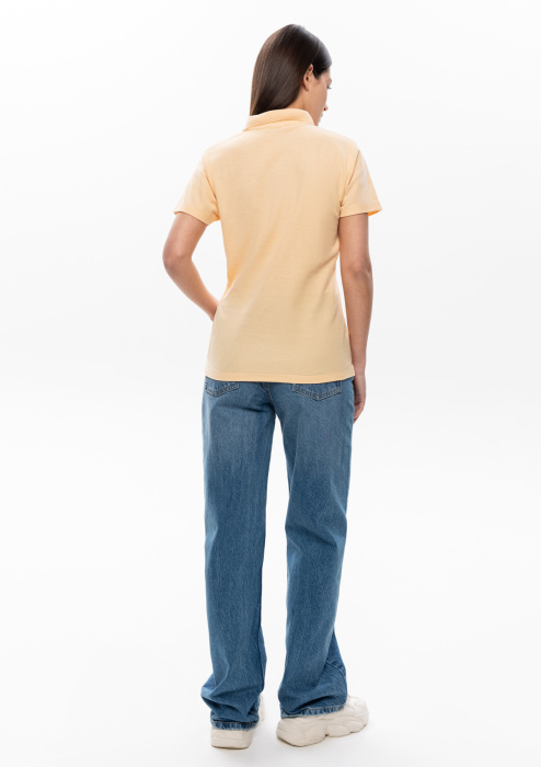 Женская бежевая рубашка поло арт. 04WL приталенного кроя, 65% хлопок, 35% полиэстер, 185 гр/м2, оптом | Мерч, униформа и текстиль для бизнеса  фото-4