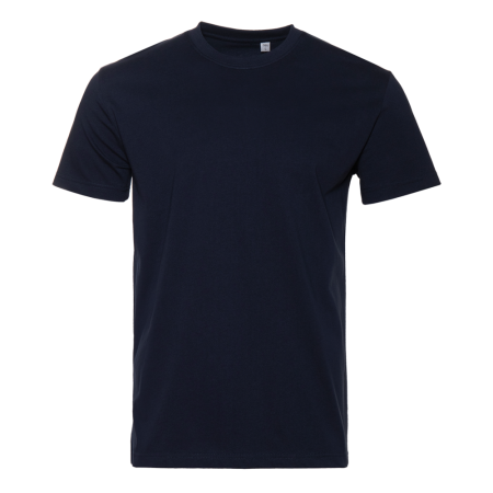 Тёмно-синяя футболка арт. 08U прямого кроя из 100% хлопка, 180 гр/м2, оптом | Мерч, униформа и текстиль для бизнеса  photo-0