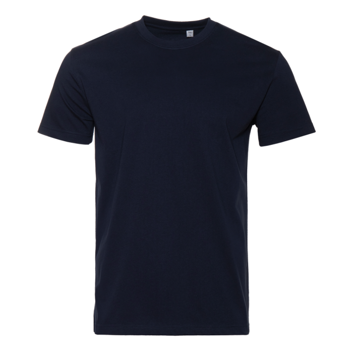 Тёмно-синяя футболка арт. 08U прямого кроя из 100% хлопка, 180 гр/м2, оптом | Мерч, униформа и текстиль для бизнеса  фото-0