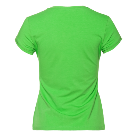 Женская ярко-зеленая футболка арт. 07U приталенного силуэта, 92% хлопок и 8% эластан, 180 гр/м2, оптом | Мерч, униформа и текстиль для бизнеса  photo-1