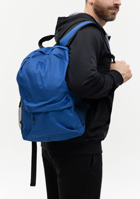 Синий рюкзак арт. 141, 100% полиэстер, оптом | Мерч, униформа и текстиль для бизнеса фото-3