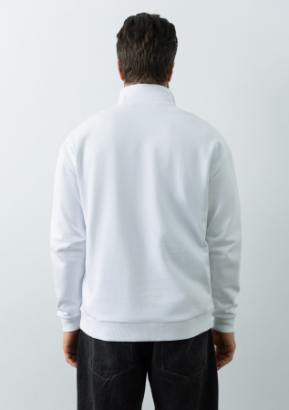 Толстовка оверсайз на молнии, футер без начёса, 340, 102, Темно-синий (46) photo-8