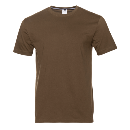 Футболка арт. 02 цвета хаки прямого кроя из 100% хлопка, 160 гр/м2, оптом | Мерч, униформа и текстиль для бизнеса  photo-0