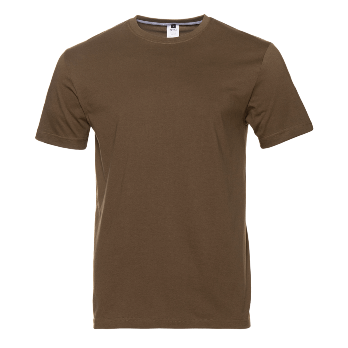 Футболка арт. 02 цвета хаки прямого кроя из 100% хлопка, 160 гр/м2, оптом | Мерч, униформа и текстиль для бизнеса  фото-0