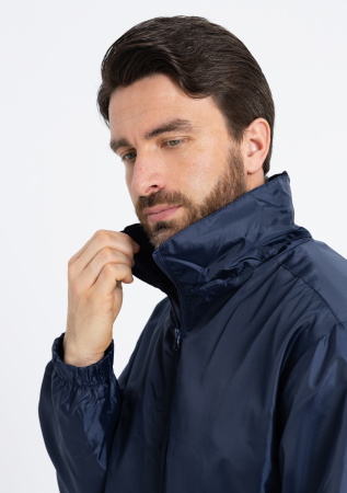 Темно-синяя однотонная утепленная ветровка арт. 60, 100% полиэстер, Dewspo 210T | Мерч, униформа и текстиль для бизнеса photo-8