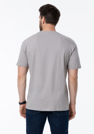 Светло-серая футболка арт. 02 прямого кроя из 100% хлопка, 160 гр/м2, оптом | Мерч, униформа и текстиль для бизнеса  photo-11