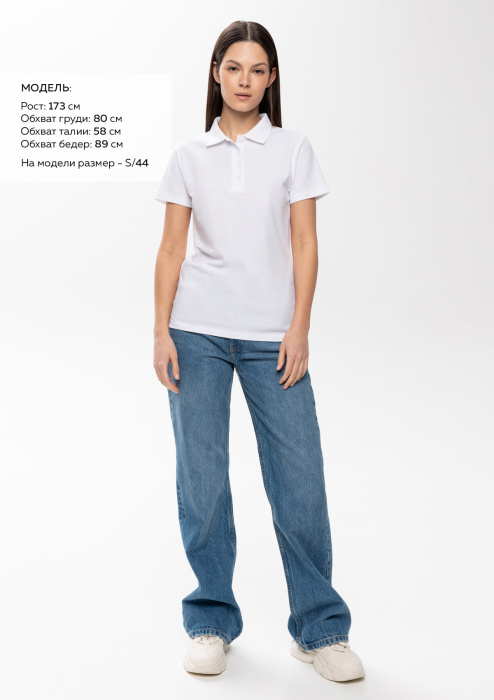 Рубашка поло женская STAN хлопок/полиэстер 185, 04WL, Белый (10) | Мерч, униформа и текстиль для бизнеса фото-3