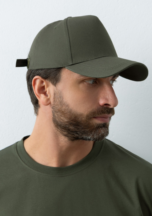 Бейсболка цвета Оливковый хаки арт. 112, 5 клиньев, 100% хлопок, 260 гр/м2 – оптом фото-4
