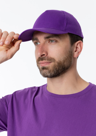 Фиолетовая футболка арт. 02 прямого кроя из 100% хлопка, 160 гр/м2, оптом | Мерч, униформа и текстиль для бизнеса  photo-9