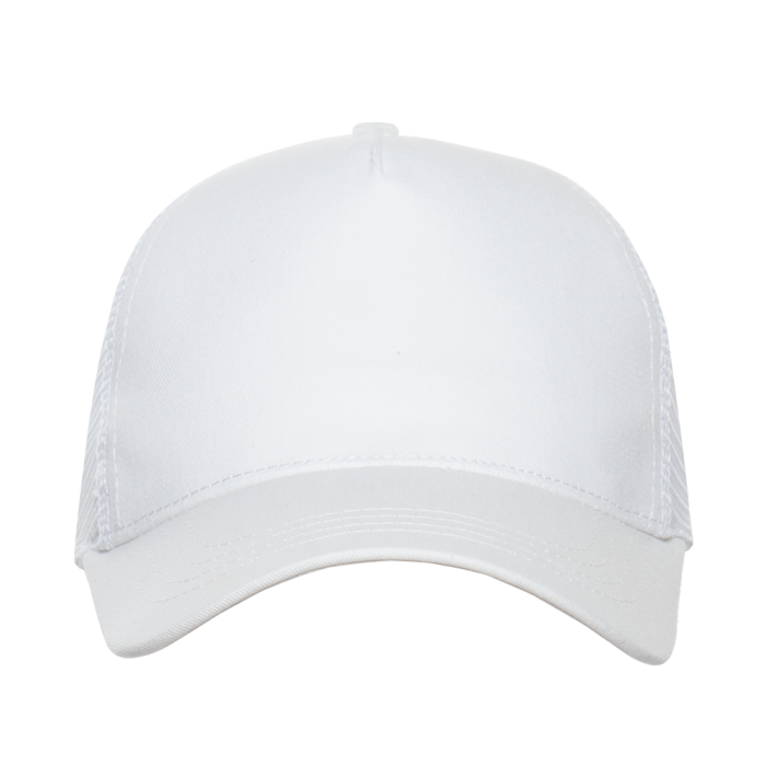 Белая бейсболка с сеткой арт. 05, 5 клиньев, 100% хлопок, 280 гр/м2, оптом | Мерч, униформа и текстиль для бизнес фото-2