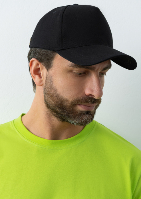 Черная бейсболка 5 клиньев из 100% хлопка, оптом | Мерч, униформа и текстиль для бизнеса  фото-4