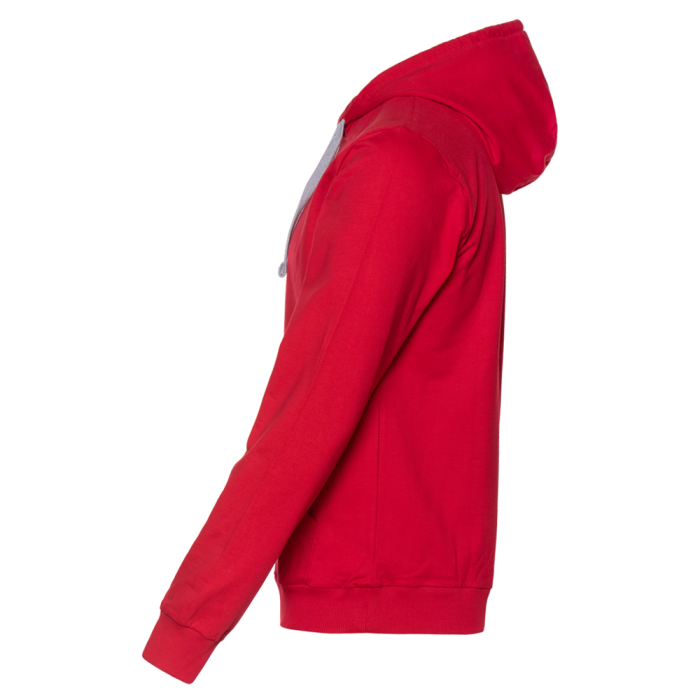 Красное худи арт. 23 с контрастным капюшоном, футер без начеса 100% хлопок, 260 гр/м2 | Мерч, униформа и текстиль для бизнеса фото-2