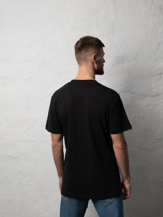 Синяя футболка арт. 08U прямого кроя из 100% хлопка, 180 гр/м2, оптом | Мерч, униформа и текстиль для бизнеса  фото-4