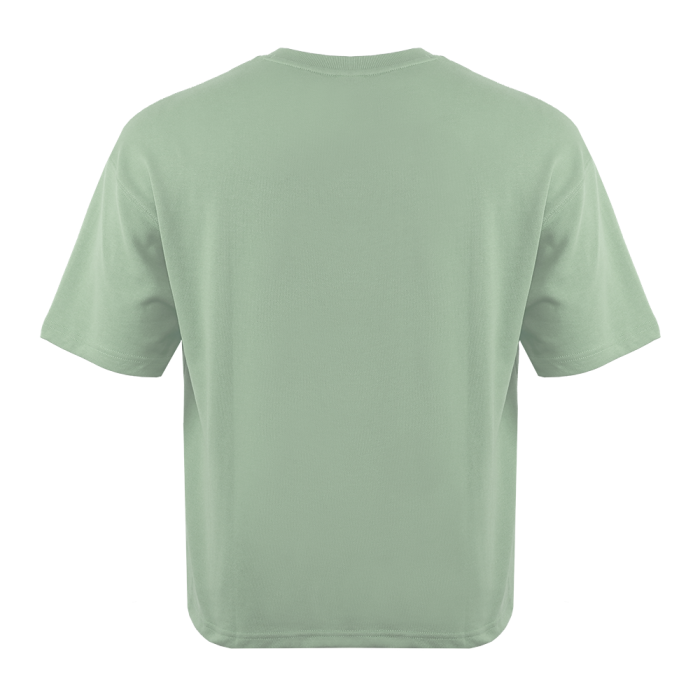 Светло-зеленая футболка арт. 40 оверсайз кроя, состав 65% хлопок 35% полиэстер, 260 гр/м2, оптом| Мерч, униформа и текстиль для бизнеса фото-3