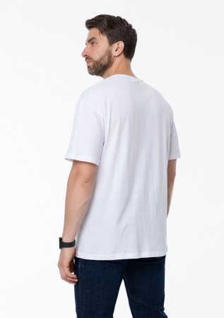 Белая футболка арт. 02 прямого кроя из 100% хлопка, 160 гр/м2, оптом | Мерч, униформа и текстиль для бизнеса  photo-14