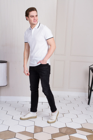 Рубашка поло мужская STAN с окантовкой хлопок/полиэстер 185, 04T, Бирюзовый (32) | Мерч, униформа и текстиль для бизнеса photo-5