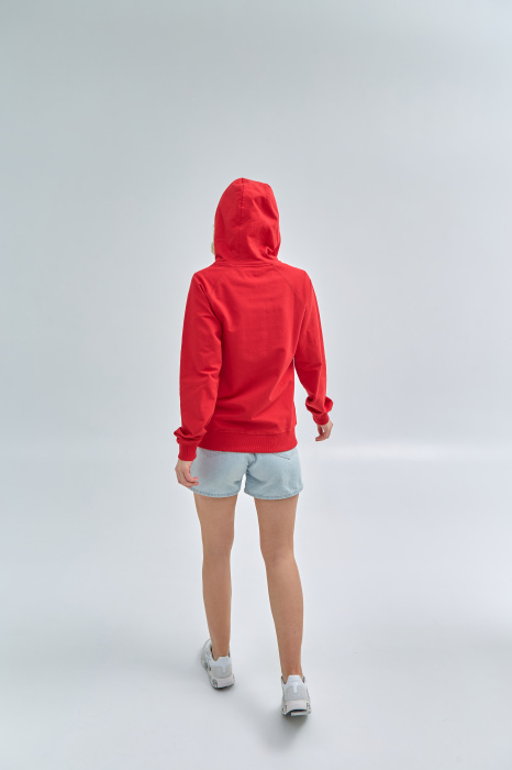 Женская красная толстовка STAN арт. 61W, футер без начеса, 92% хлопок 8% эластан, 260 гр/м2 | Мерч, униформа и текстиль для бизнеса фото-4