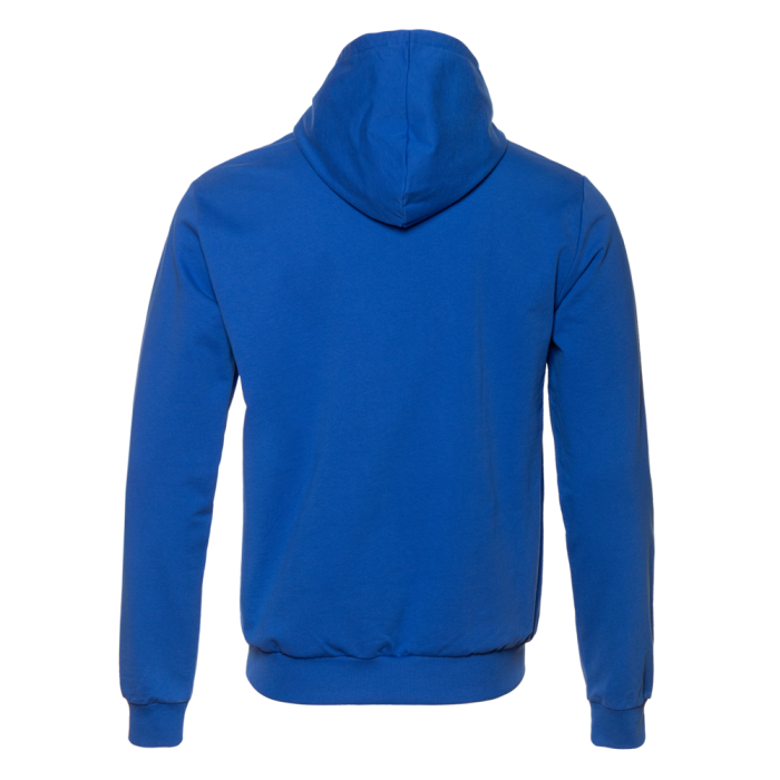 Синее худи арт. 23 с контрастным капюшоном, футер без начеса 100% хлопок, 260 гр/м2 | Мерч, униформа и текстиль для бизнеса фото-1
