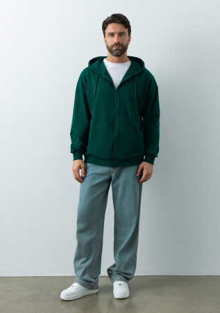 Темно-зеленая толстовка на молнии STAN арт. 99, футер без начёса, 100% хлопок, 240 гр/м2  | Мерч, униформа и текстиль для бизнеса photo-8