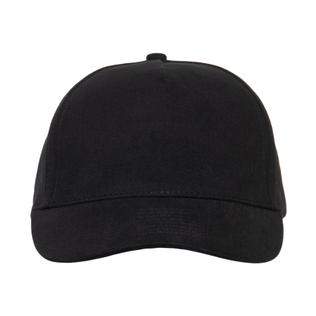 Черная бейсболка арт. 11, 5 клиньев из 100% хлопка, 280 гр/м2, оптом | Мерч, униформа и текстиль для бизнеса  photo-3