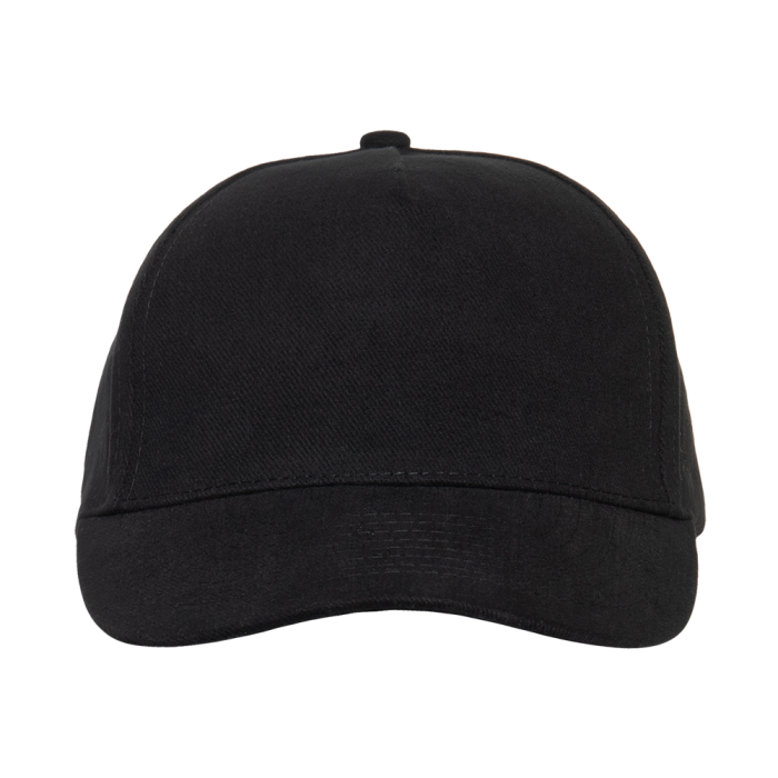 Черная бейсболка арт. 11, 5 клиньев из 100% хлопка, 280 гр/м2, оптом | Мерч, униформа и текстиль для бизнеса  фото-3