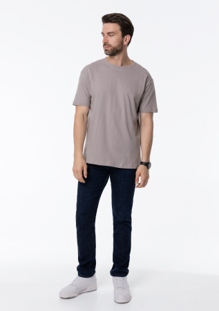 Светло-серая футболка арт. 02 прямого кроя из 100% хлопка, 160 гр/м2, оптом | Мерч, униформа и текстиль для бизнеса  photo-4