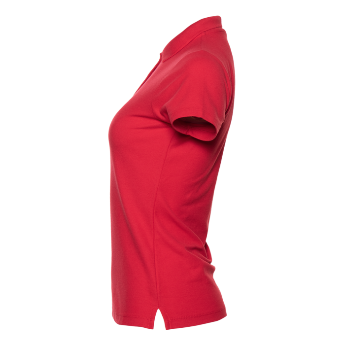 Женская красная рубашка поло арт. 104W приталенного кроя, 65% хлопок, 35% полиэстер, 185 гр/м2, оптом | Мерч, униформа и текстиль для бизнеса  фото-2