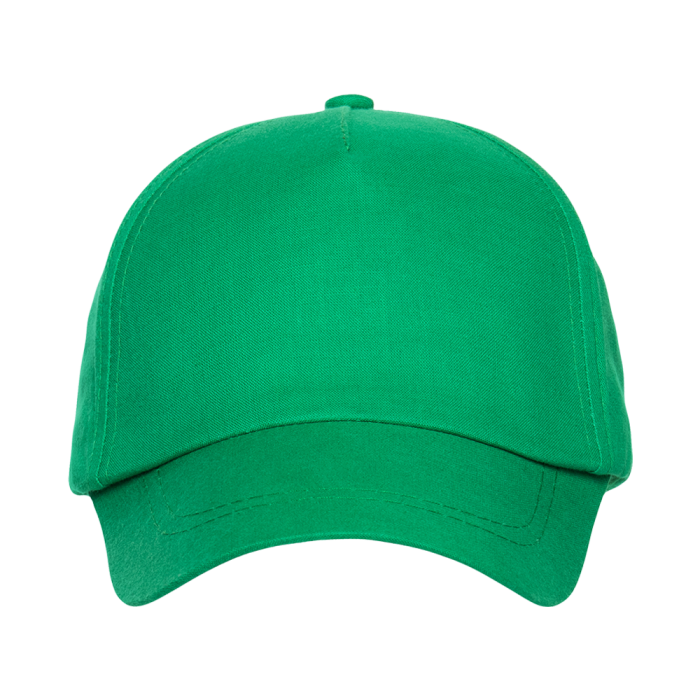 Зеленая бейсболка арт. 10U, 5 клиньев, 100% хлопок, 130 гр/м2, оптом | Мерч, униформа и текстиль для бизнеса фото-2