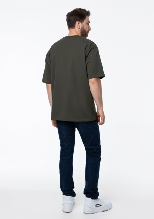 Футболка оливковый хаки арт. 56 оверсайз кроя из 100% хлопка, 240 гр/м2, оптом | Мерч, униформа и текстиль для бизнеса  photo-10