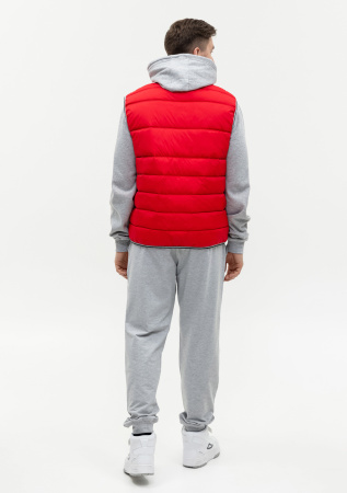 Красный однотонный утепленный жилет арт. 82 с контрастным кантом, 100% нейлон, оптом | Мерч, униформа и текстиль для бизнеса photo-3