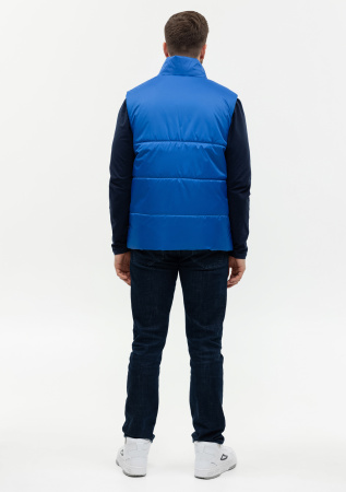 Синий утепленный жилет, оптом | Мерч, униформа и текстиль для бизнеса photo-4