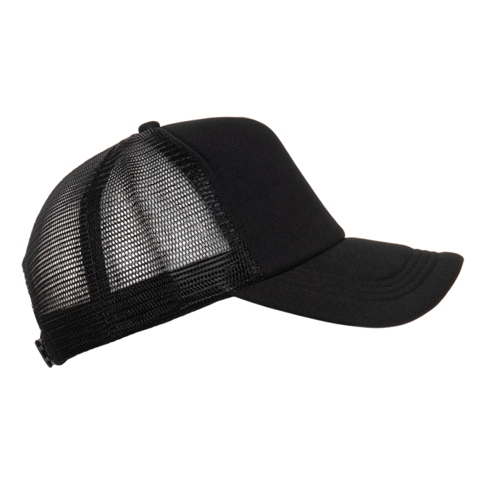 Черная бейсболка с сеткой арт. 33, 5 клиньев из 100% полиэстера | Мерч, униформа и текстиль для бизнеса  фото-2