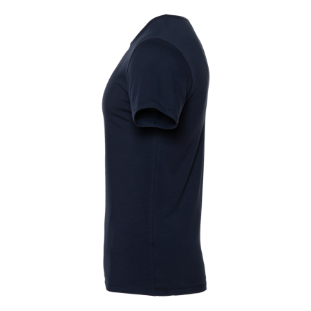 Тёмно-синяя футболка арт. 37 облегающего силуэта, состав 92% хлопок 8% эластан, 180 гр/м2, оптом | Мерч, униформа и текстиль для бизнеса   photo-1