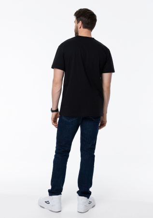 Чёрная футболка арт. 52 прямого кроя из 100% хлопка, 150 гр/м2, оптом | Мерч, униформа и текстиль для бизнеса  photo-8