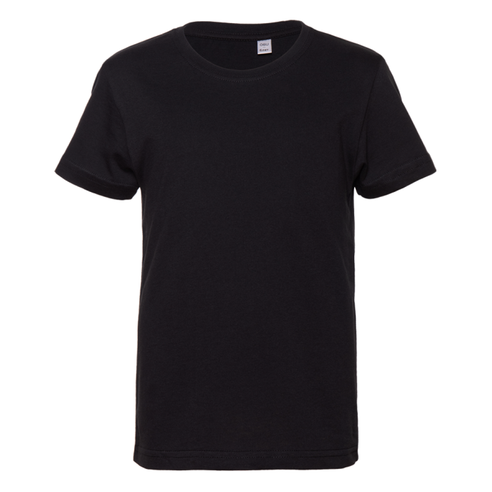 Чёрная детская футболка арт. 06U оверсайз кроя из 100% хлопка, 140 гр/м2, оптом | Мерч, униформа и текстиль для бизнеса фото-0