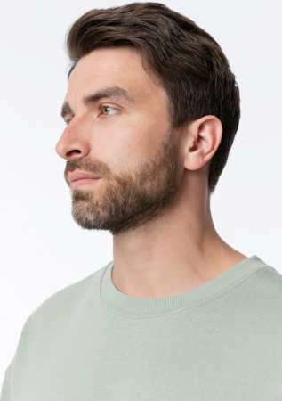 Светло-зеленая футболка арт. 40 оверсайз кроя, состав 65% хлопок 35% полиэстер, 260 гр/м2, оптом| Мерч, униформа и текстиль для бизнеса photo-10