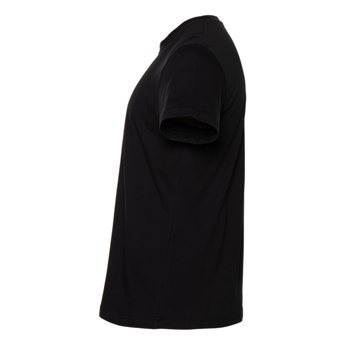 Чёрная футболка арт. 52 прямого кроя из 100% хлопка, 150 гр/м2, оптом | Мерч, униформа и текстиль для бизнеса  фото-3