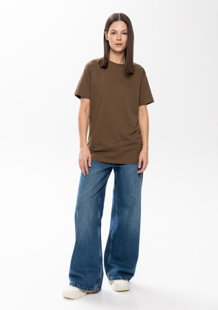 Футболка арт. 02 цвета хаки прямого кроя из 100% хлопка, 160 гр/м2, оптом | Мерч, униформа и текстиль для бизнеса  photo-3