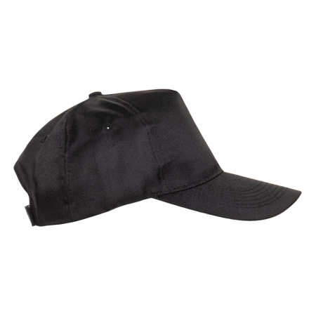Черная бейсболка арт. 10P, 5 клиньев из 100% полиэстера, 150 гр/м2 – оптом photo-2